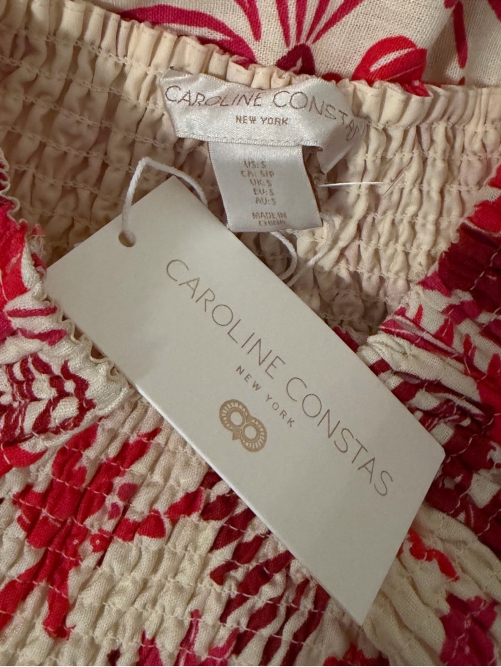 Caroline Constas Scalloped Tropical Linen Tank Top and Maxi Skirt Set NWT - Picture 9 of 10